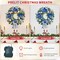 Lighted Christmas Wreath for Front Door Battery Operated (Blue Silver) 24"D x 24"W x 5"H